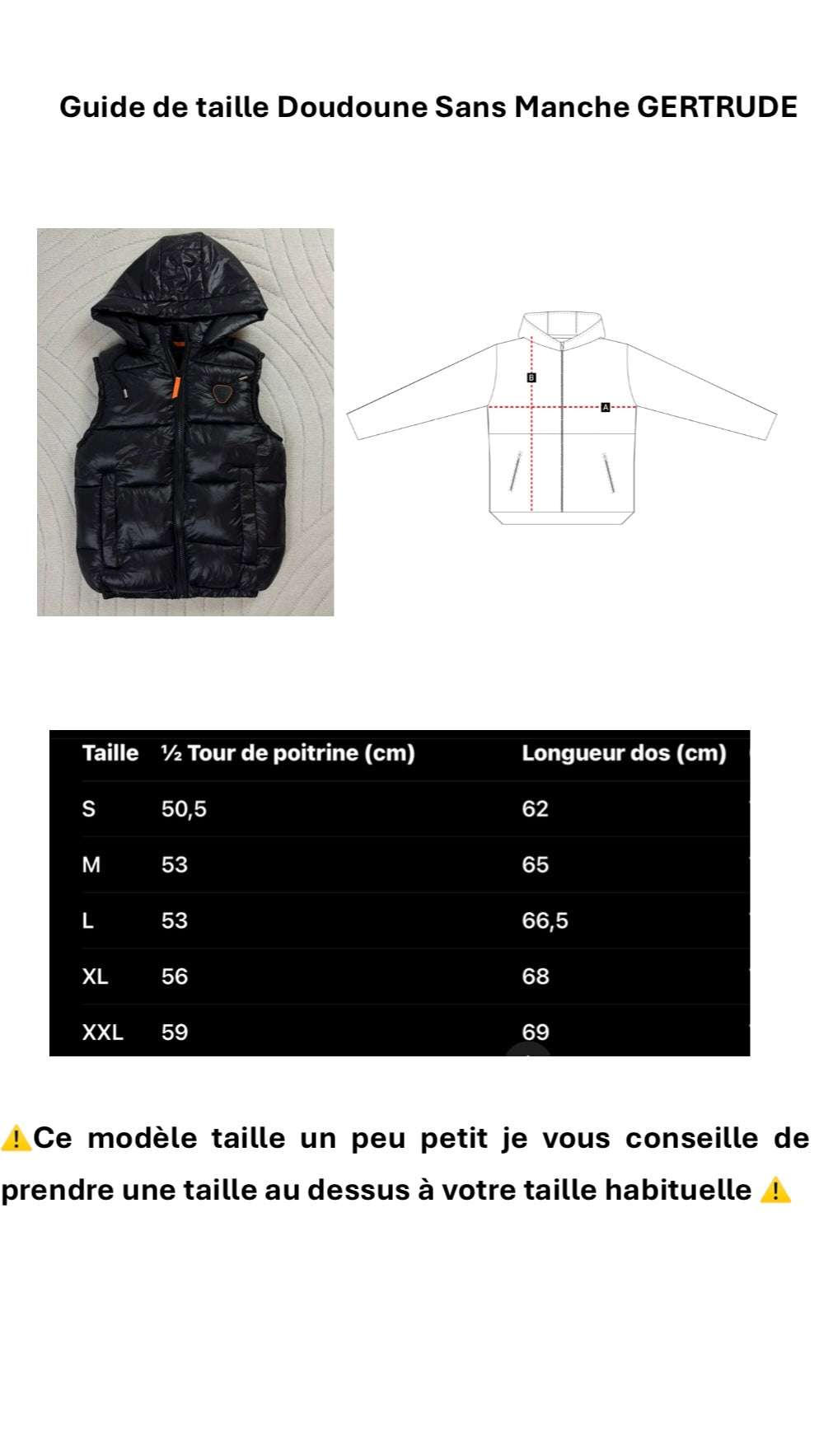 8. Doudoune Sans Manche Gertrude Noir