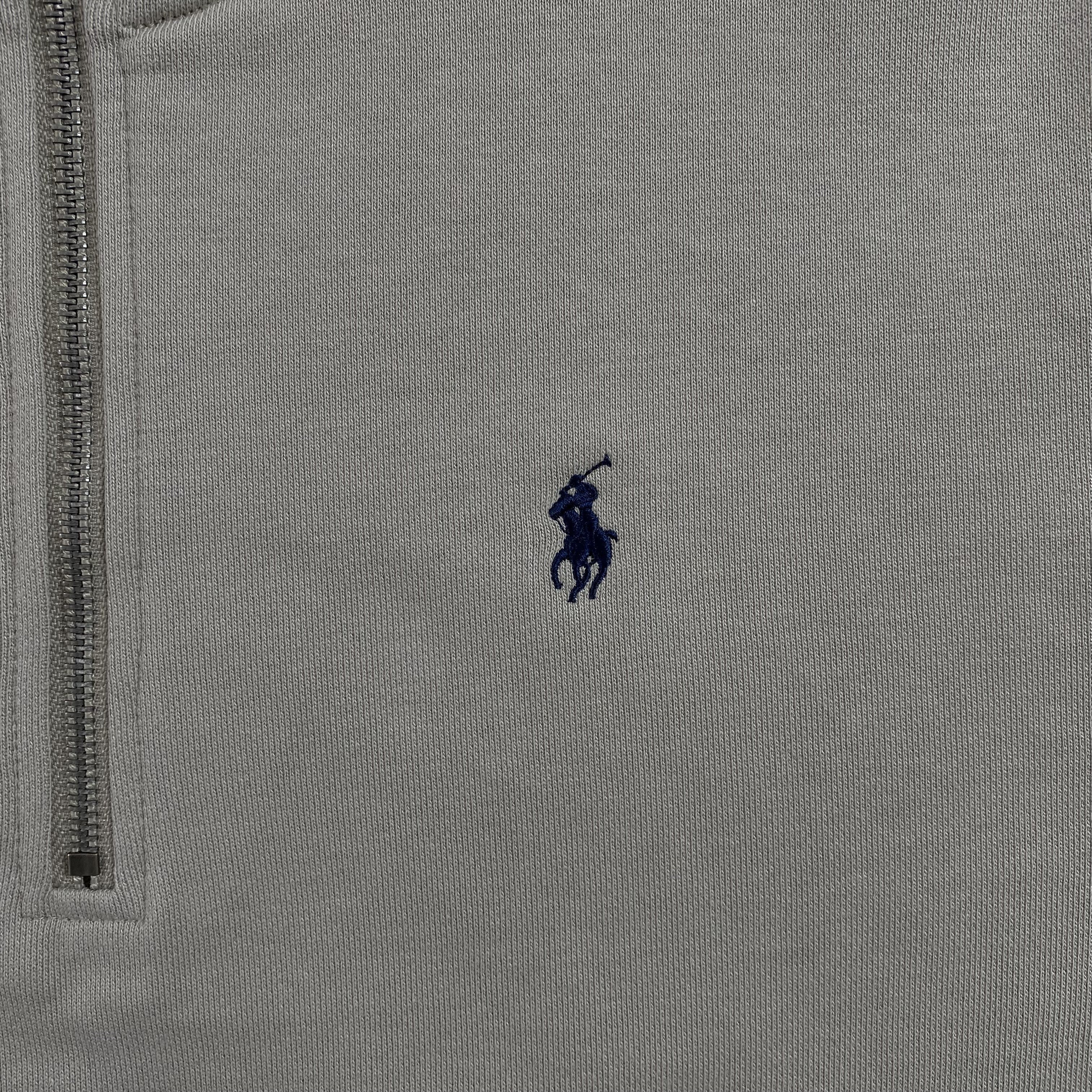 POLO RALPH LAUREN QUARTER ZIP SWEATSHIRT BEIGE