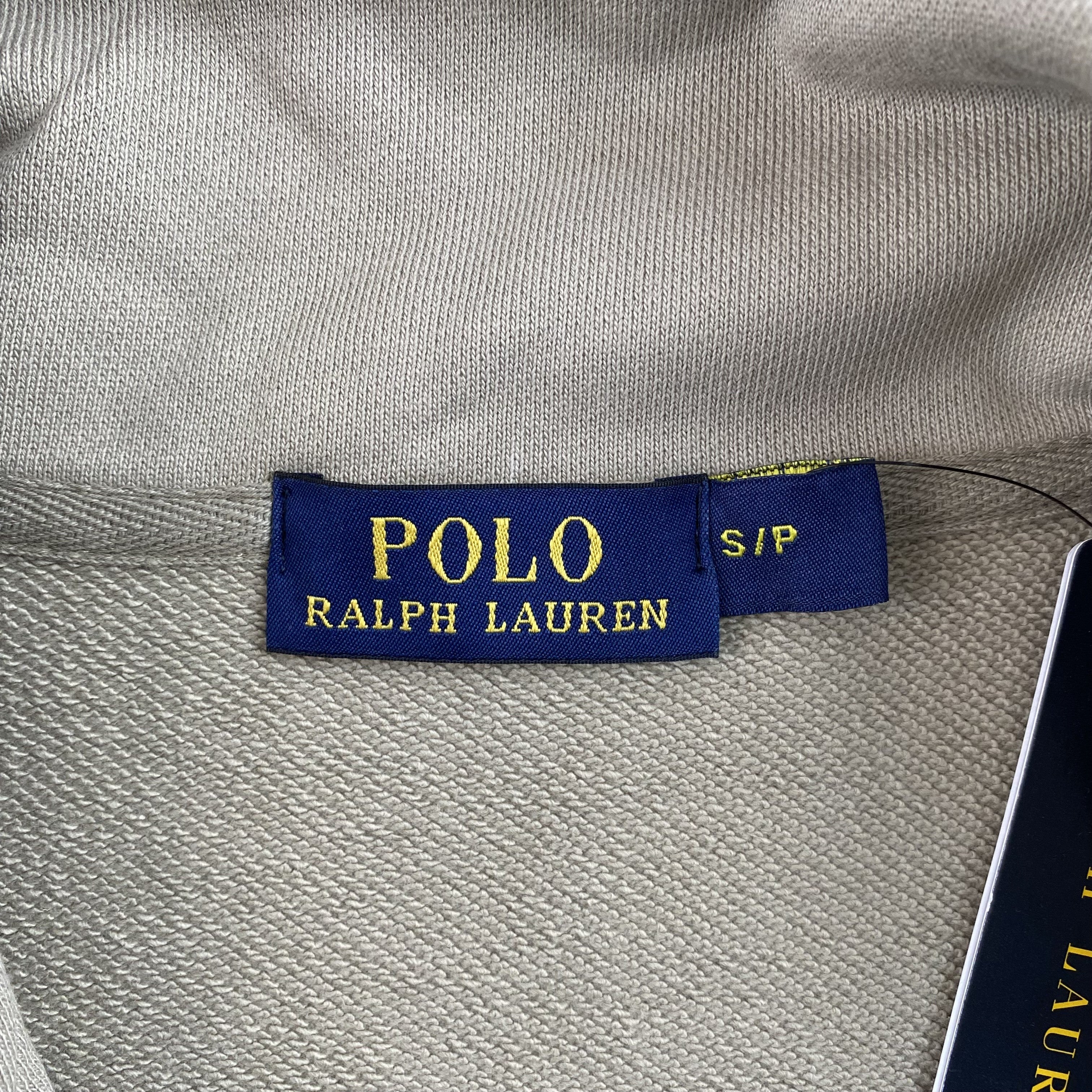 POLO RALPH LAUREN QUARTER ZIP SWEATSHIRT BEIGE